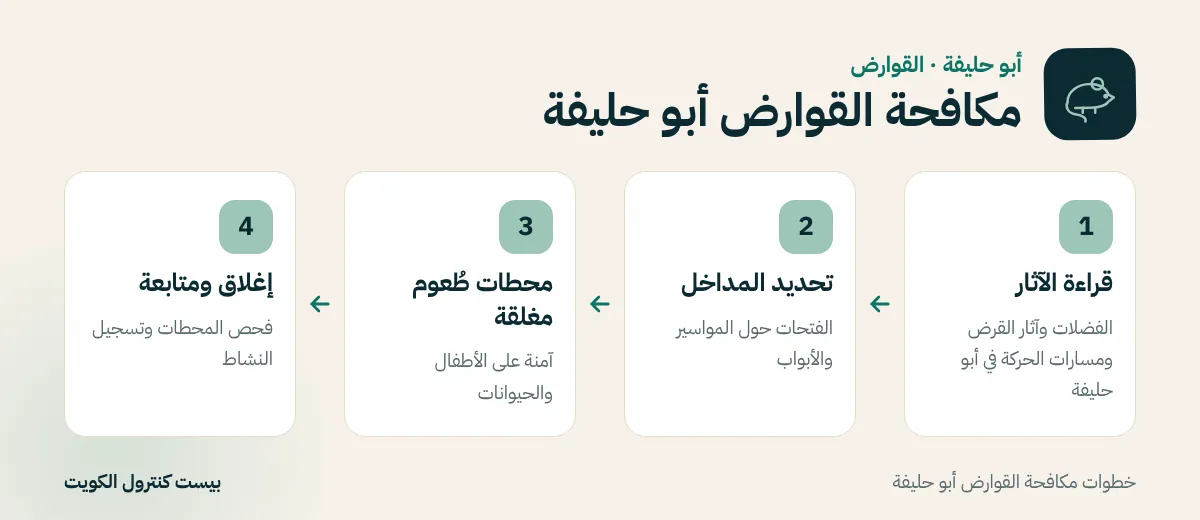 خطوات مكافحة القوارض أبو حليفة