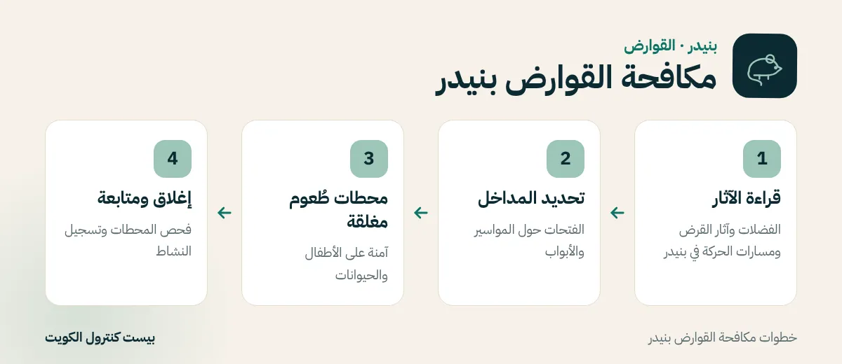 خطوات مكافحة القوارض بنيدر