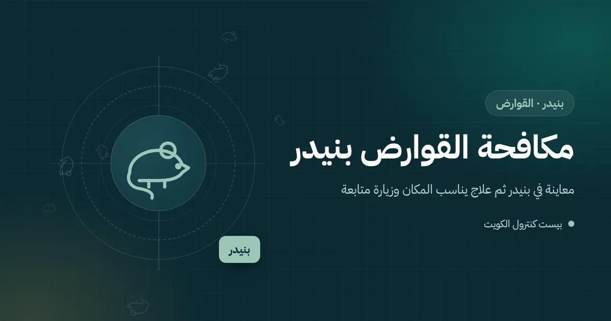 رسم توضيحي لأكياس قمامة عند باب شاليه مؤجر في بنيدر وفأر يقترب منها ليلًا