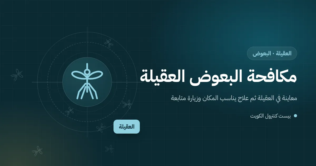 رسم توضيحي لنافورة حديقة وجلسة خارجية مسائية في العقيلة مع بعوض فوق الماء