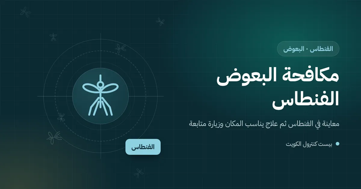 رسم توضيحي لصحن أصيص نبات فيه ماء راكد ويرقات بعوض في حوش بيت بالفنطاس