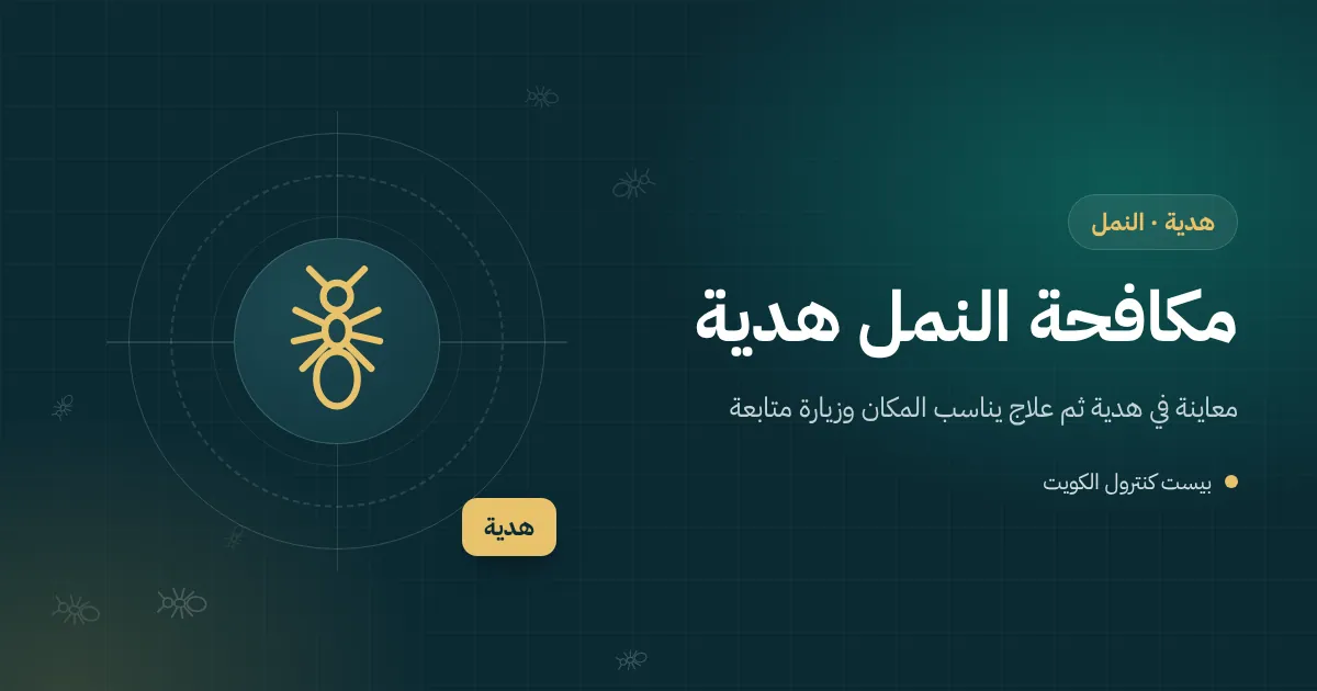 رسم توضيحي لطابور نمل يعبر عتبة مطبخ من حوش بيت في هدية وإطار باب خشبي