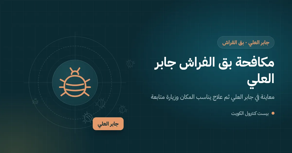 رسم توضيحي لأريكة ديوانية وجلسة أرضية بطيات يفحصها فني بحثًا عن بق الفراش في جابر العلي