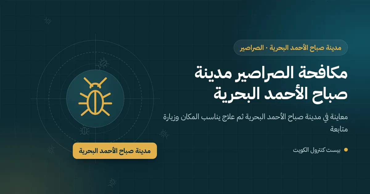 صراصير تهرب نحو بالوعة مطبخ عند فتح شاليه مطل على قناة في مدينة صباح الأحمد البحرية