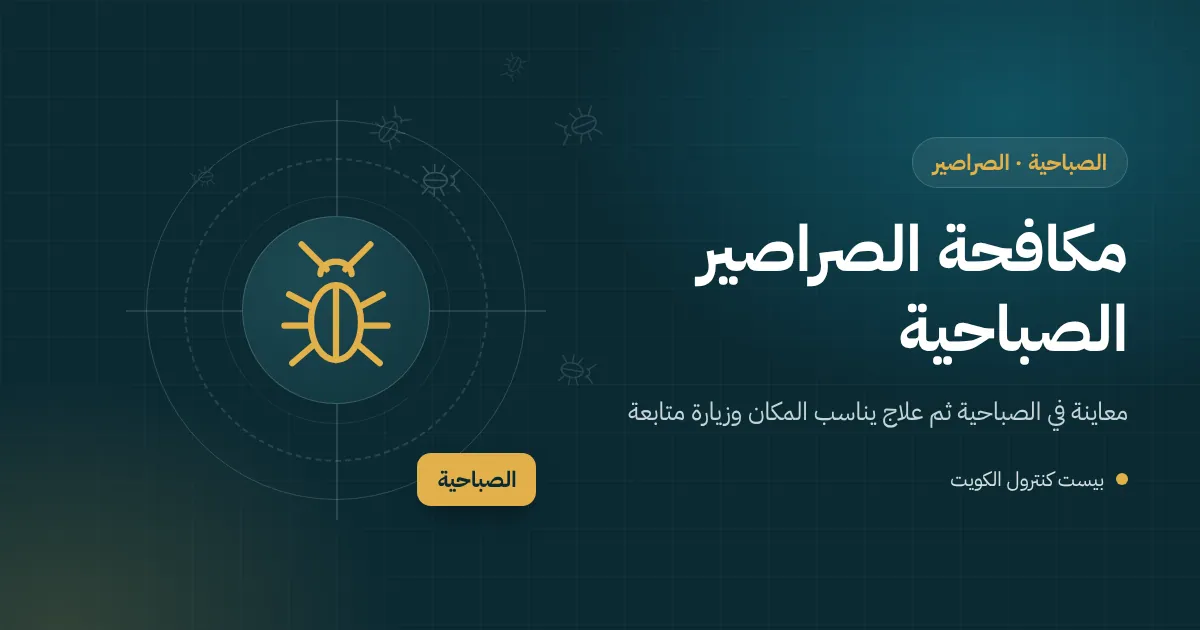 رسم توضيحي لصرصور يخرج من غطاء بالوعة قديم في حمام بيت عائلي بالصباحية
