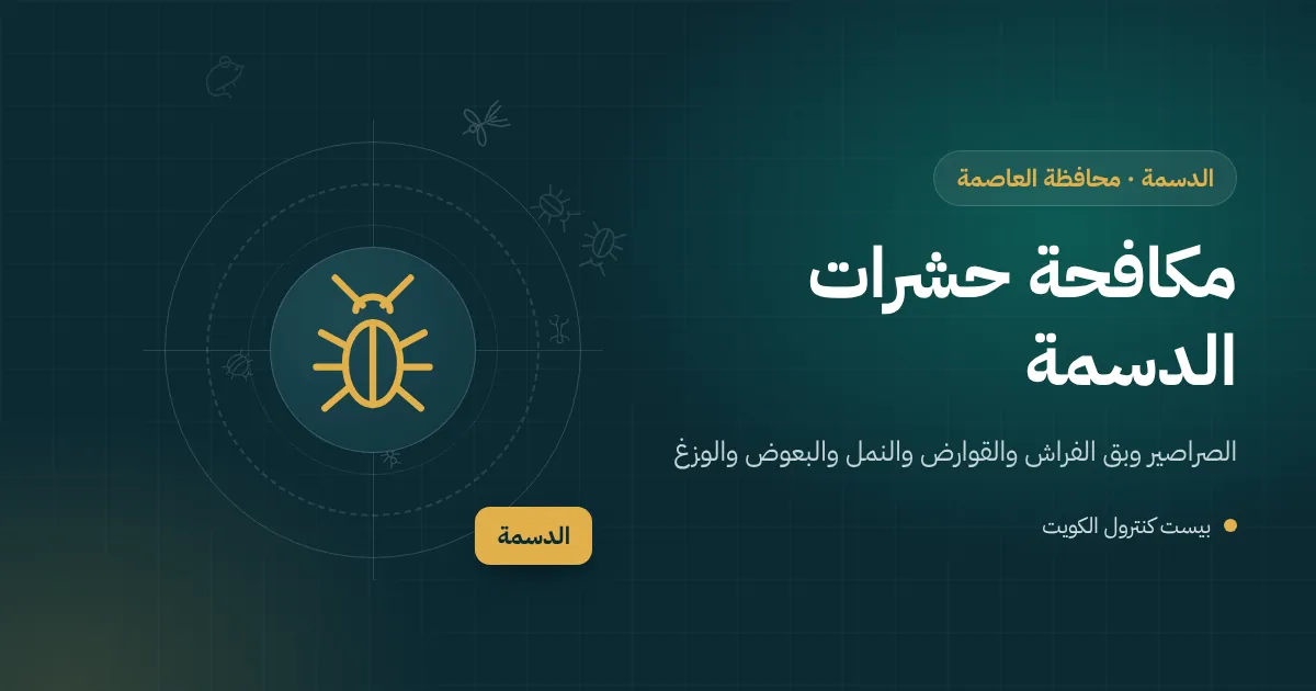 رسم توضيحي لبيت عائلي في الدسمة قرب البحر مع فني يفحص غرفة تفتيش في الحوش
