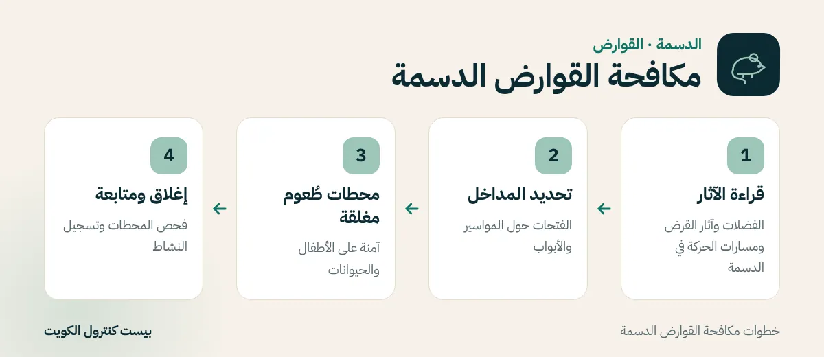 خطوات مكافحة القوارض الدسمة