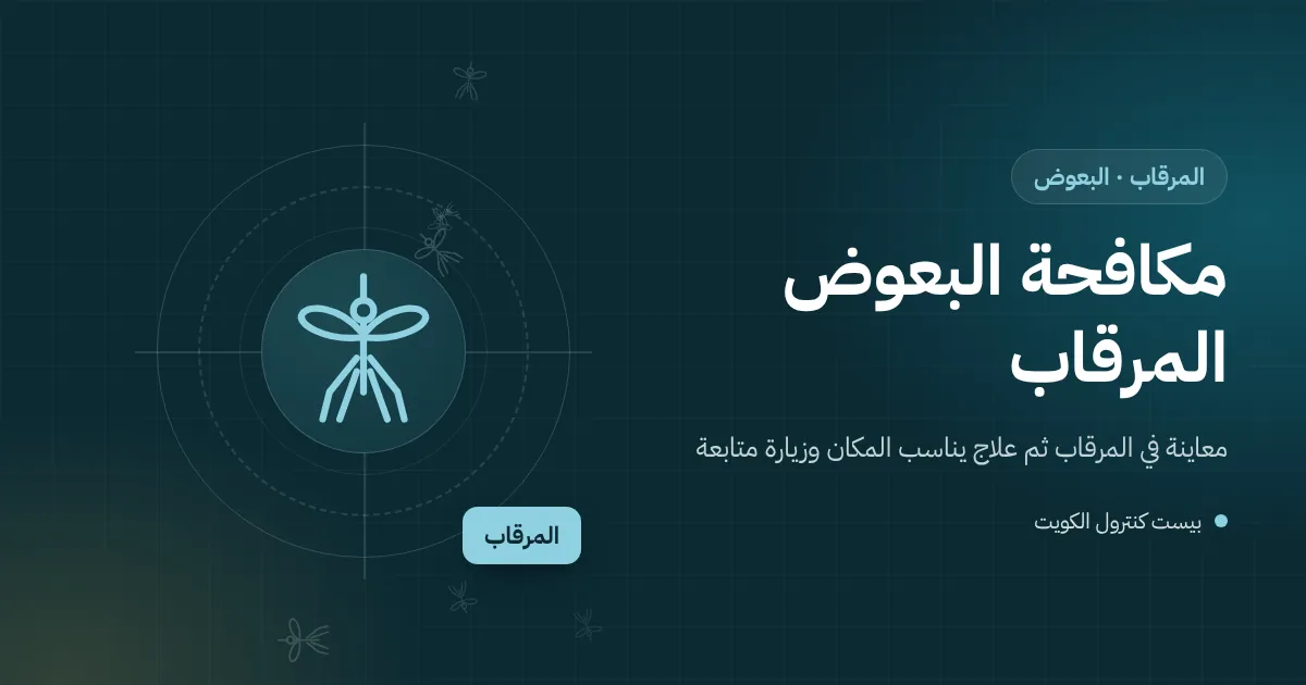 رسم توضيحي لسطح عمارة قديمة في المرقاب بخزان ماء مكشوف يحوم حوله البعوض