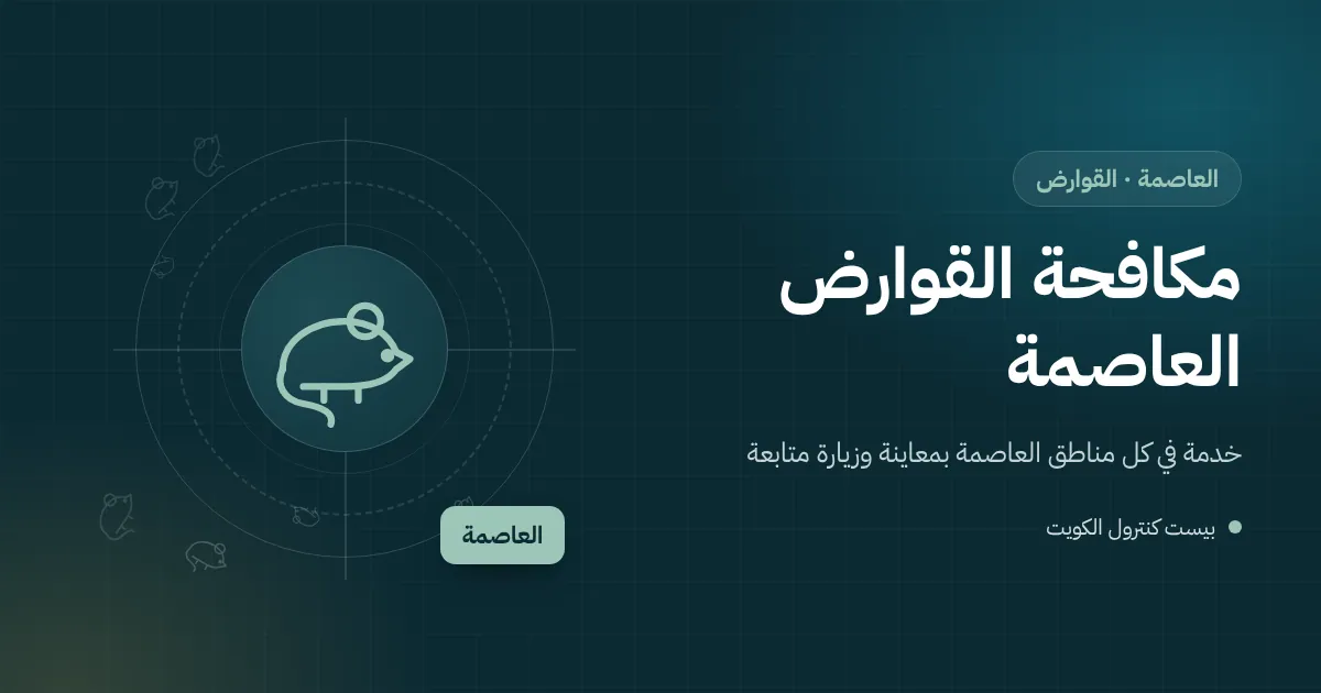 رسم توضيحي لجرذ قرب منصات خشبية في مستودع بمنطقة الشويخ مع محطة طعوم مقفلة