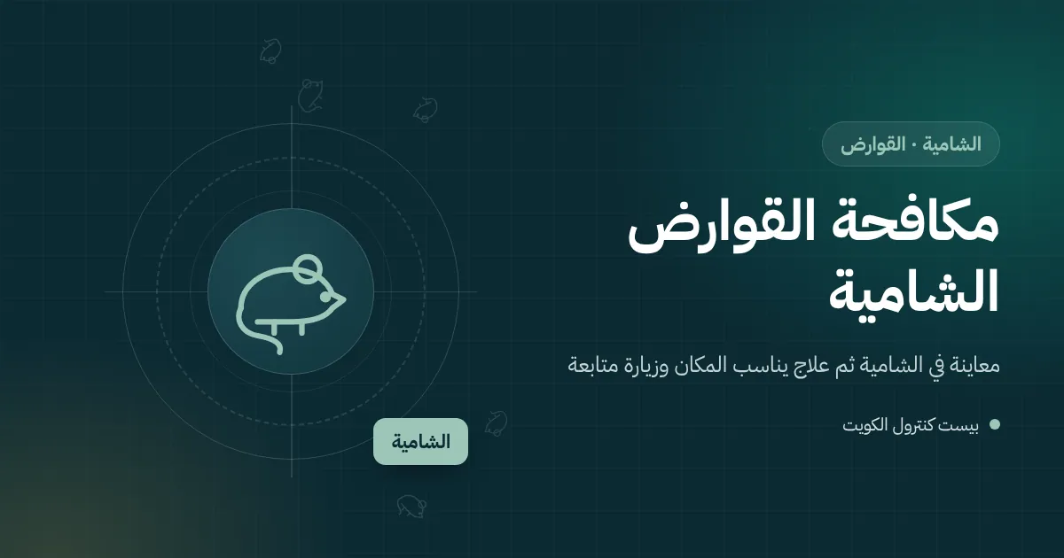 رسم توضيحي لجرذ يعبر أكوام ردم نحو سور فيلا في الشامية حيث ثُبّت صندوق طعم مغلق