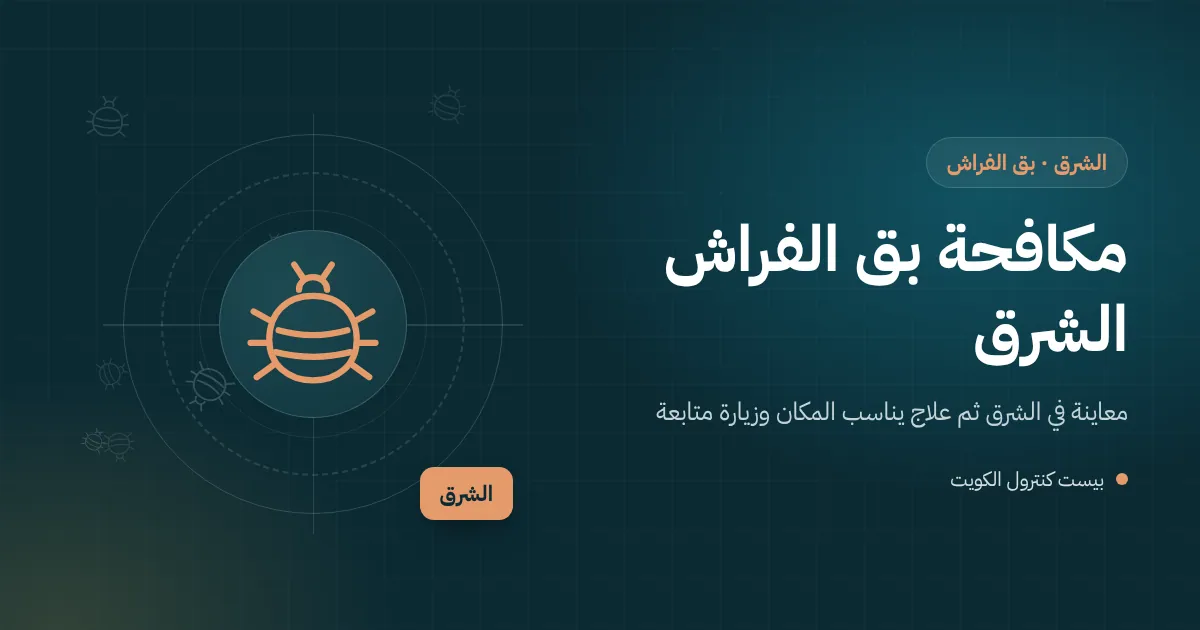 فني بمصباح يدوي ينحني فوق سرير في غرفة فندق بمنطقة الشرق بحثًا عن بق الفراش، رسم توضيحي