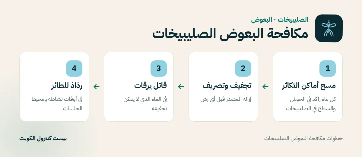 خطوات مكافحة البعوض الصليبيخات