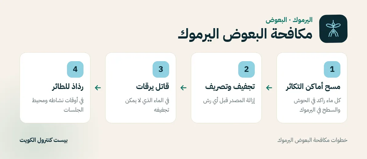 خطوات مكافحة البعوض اليرموك