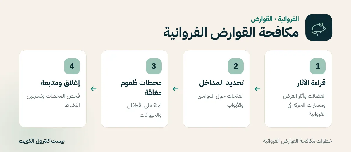 خطوات مكافحة القوارض الفروانية