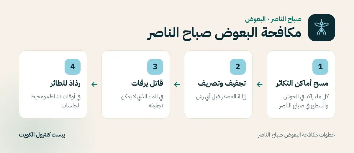 خطوات مكافحة البعوض صباح الناصر