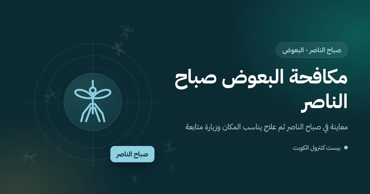 رسم توضيحي لسطح مبنى في صباح الناصر فيه خزانات ماء متعددة وبركة صغيرة تحتها
