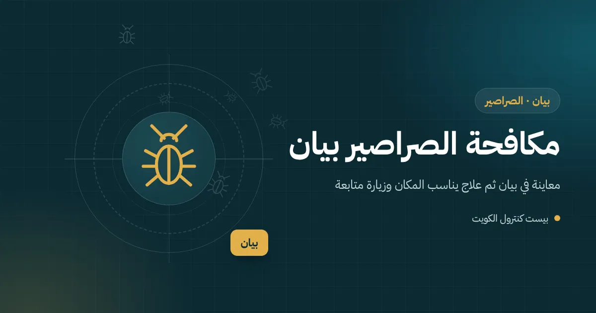 رسم توضيحي لمطبخ خارجي في فيلا ببيان مع شواية وحوض وفني يضع طُعوم جل للصراصير