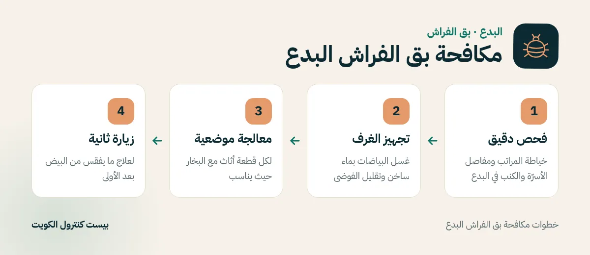 خطوات مكافحة بق الفراش البدع