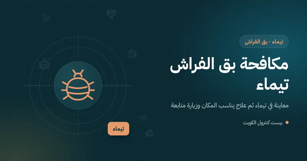 رسم توضيحي لغرفة نوم قديمة في تيماء بسريرين متقاربين وفني يفحص شقًا في الجدار