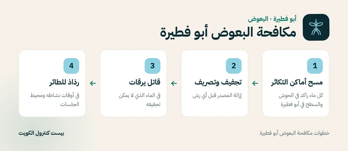 خطوات مكافحة البعوض أبو فطيرة