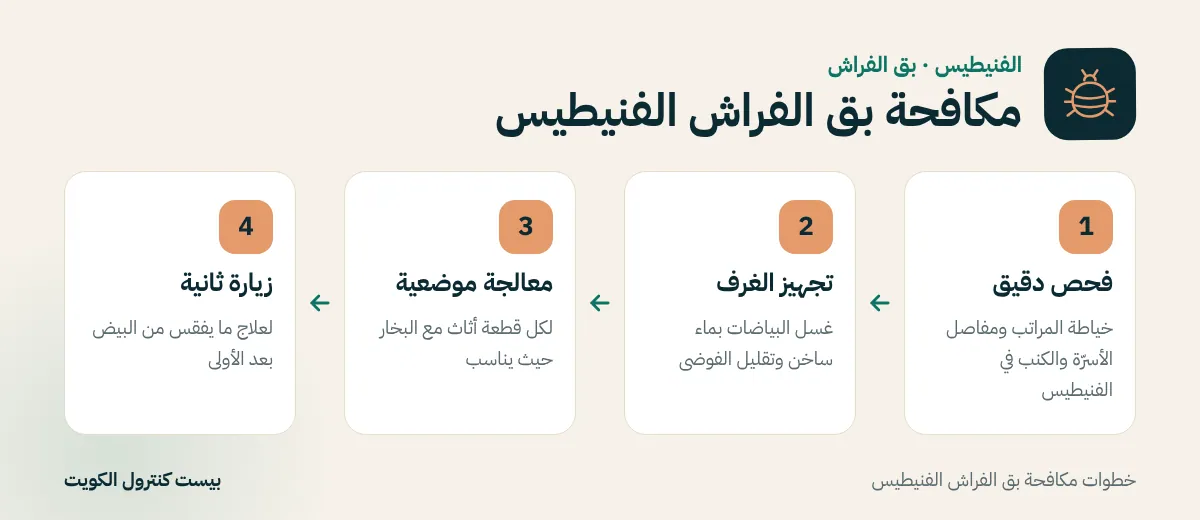 خطوات مكافحة بق الفراش الفنيطيس