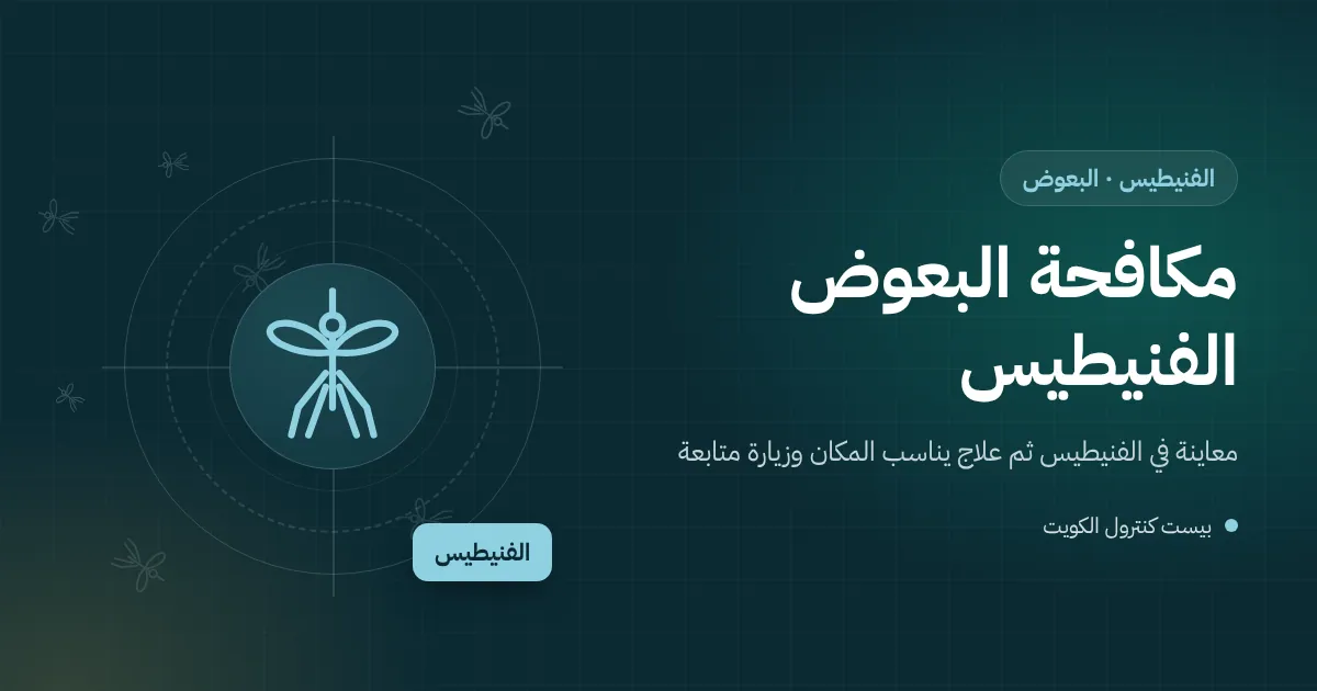 رسم توضيحي لبعوض فوق بركة زينة في حديقة فيلا ساحلية بالفنيطيس عند الغروب