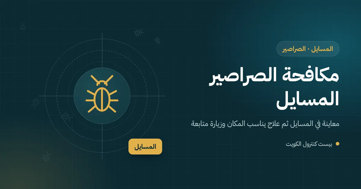 رسم توضيحي لمطبخ جديد فارغ في فيلا بالمسايل مع صرصور قرب فتحة ماسورة غير مغلقة تحت الحوض