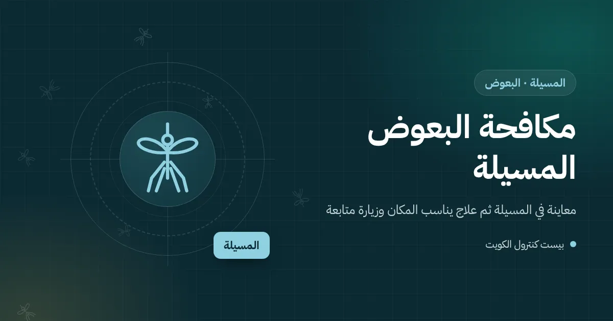 رسم توضيحي لجلسة حديقة مسائية في فيلا بالمسيلة قرب نافورة مع بعوض فوق الماء الراكد