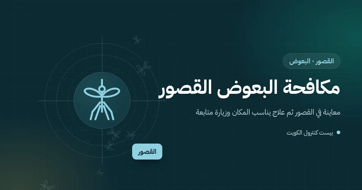 رسم توضيحي لسطح بيت في القصور بوحدة تكييف يقطر منها الماء وبركة صغيرة يحوم حولها البعوض